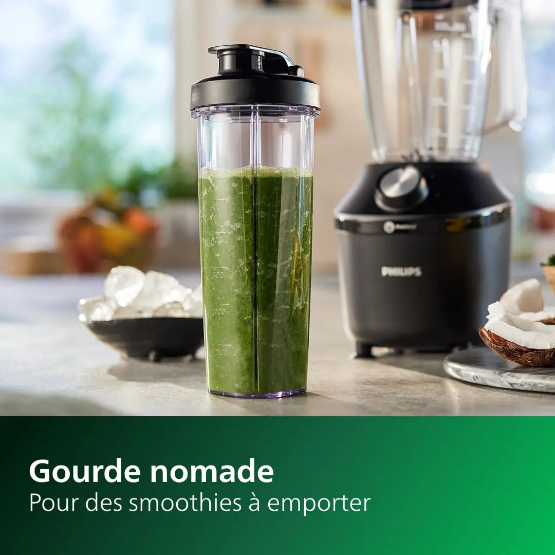 PHILIPS Blender ProBlend 4 Blades 1.9L Max Capacity 450W + E-book offert Simply smoothies