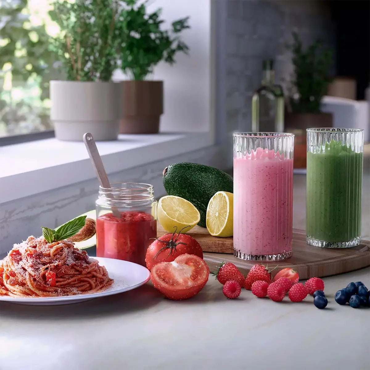 PHILIPS Blender ProBlend 4 Blades 1.9L Max Capacity 450W + E-book offert Simply smoothies